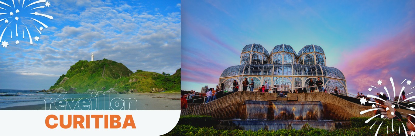 Réveillon em Curitiba + Tour Ilha do Mel, Trem da Serra do Mar, Buraco do Padre e Parque Vila Velha - 4 noites 